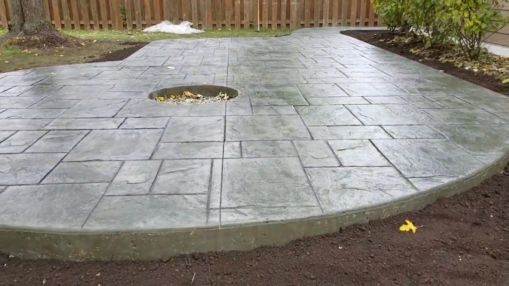 Stamped concrete patio