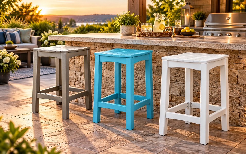 plastic outdoor counter height stool